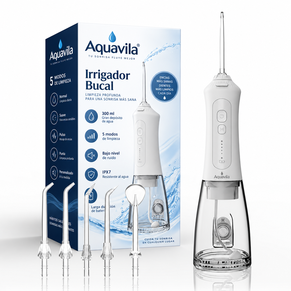 Irrigador Bucal Portátil Aquavila - Limpieza y Salud